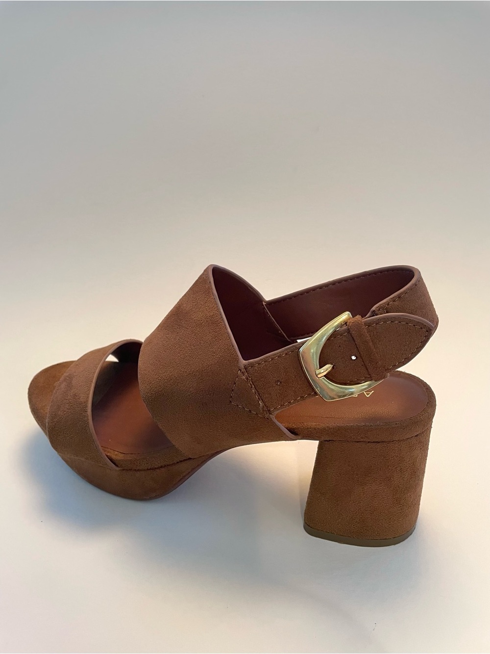 Aerosoles Tan Suede Sing Backs with Block Heel - Picture 2 of 9